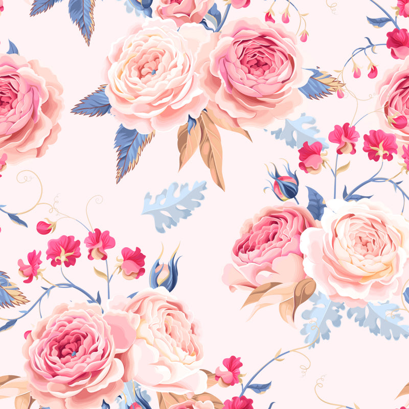 Vivolux | Stijlvolle Rozenbloesem Wandbehang Muurkunst Pastel Kleur Bloemen Wandbedekking voor Slaapkamer