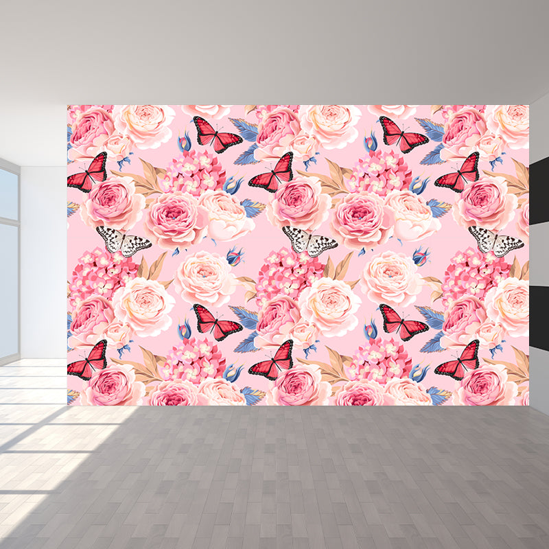 Vivolux | Stijlvolle Rozenbloesem Wandbehang Muurkunst Pastel Kleur Bloemen Wandbedekking voor Slaapkamer