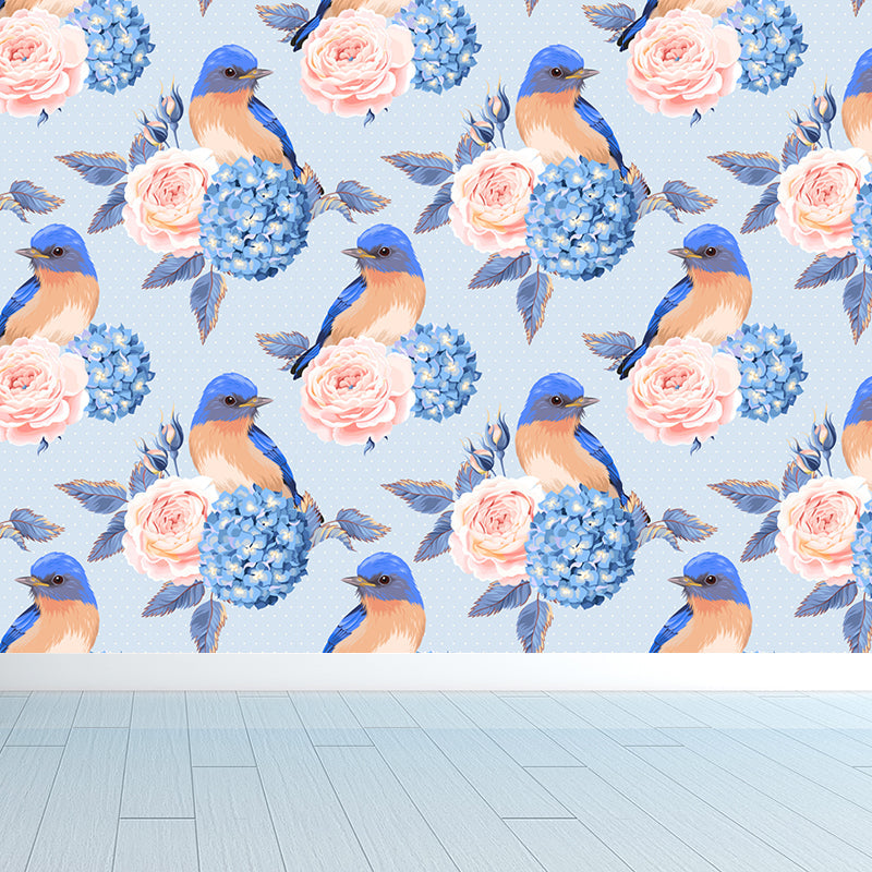 Vivolux | Stijlvolle Rozenbloesem Wandbehang Muurkunst Pastel Kleur Bloemen Wandbedekking voor Slaapkamer
