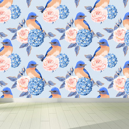 Vivolux | Stijlvolle Rozenbloesem Wandbehang Muurkunst Pastel Kleur Bloemen Wandbedekking voor Slaapkamer