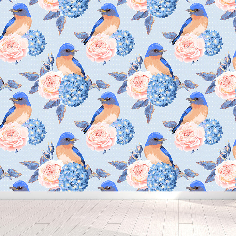 Vivolux | Stijlvolle Rozenbloesem Wandbehang Muurkunst Pastel Kleur Bloemen Wandbedekking voor Slaapkamer