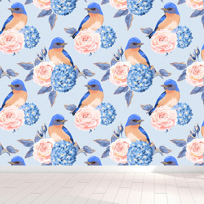 Vivolux | Stijlvolle Rozenbloesem Wandbehang Muurkunst Pastel Kleur Bloemen Wandbedekking voor Slaapkamer