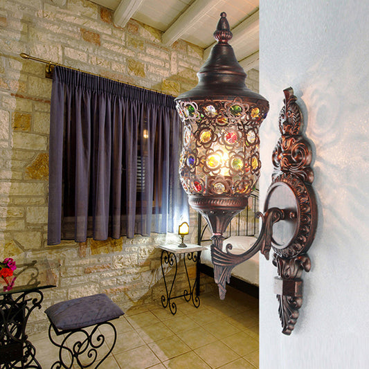 Vivolux | Antieke Koper Urn Wandlamp Boheemse Metaal 1 Lamp Slaapkamer Wandgemonteerde Verlichting
