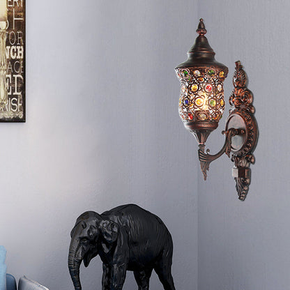 Vivolux | Antieke Koper Urn Wandlamp Boheemse Metaal 1 Lamp Slaapkamer Wandgemonteerde Verlichting