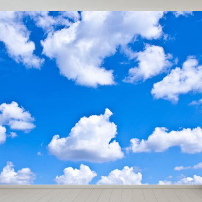 Vivolux | Enorme Sky View Wand voor Badkamer Natuurlijke Landschap Wandkunst in Lichte Kleur, Vlekbestendig