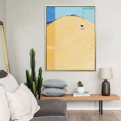 Vivolux | Abstrakte Landschaft Zeichnung Leinwand Kunst Nordic Texturierte Wanddekoration in Sanften Farben für Raum