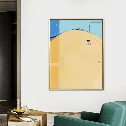 Vivolux | Abstrakte Landschaft Zeichnung Leinwand Kunst Nordic Texturierte Wanddekoration in Sanften Farben für Raum