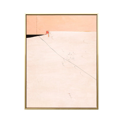 Vivolux | Abstrakte Landschaft Zeichnung Leinwand Kunst Nordic Texturierte Wanddekoration in Sanften Farben für Raum