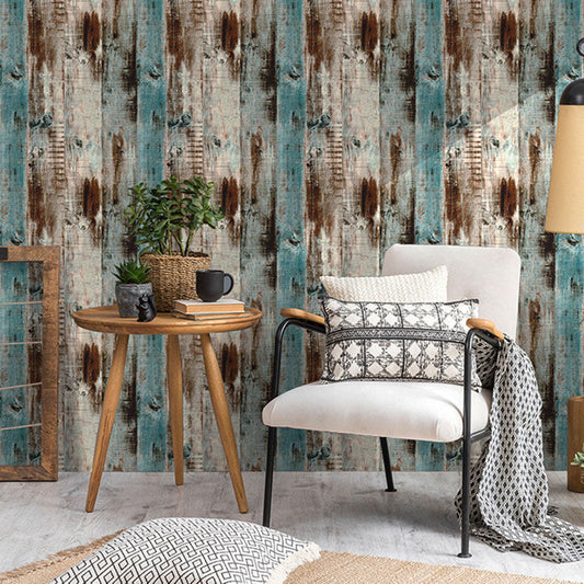 Vivolux | Distressed Faux Wood Wallpaper Roll für Kaffeehaus Dekoration, dunkle Farbe, 58,1 Quadratfuß.