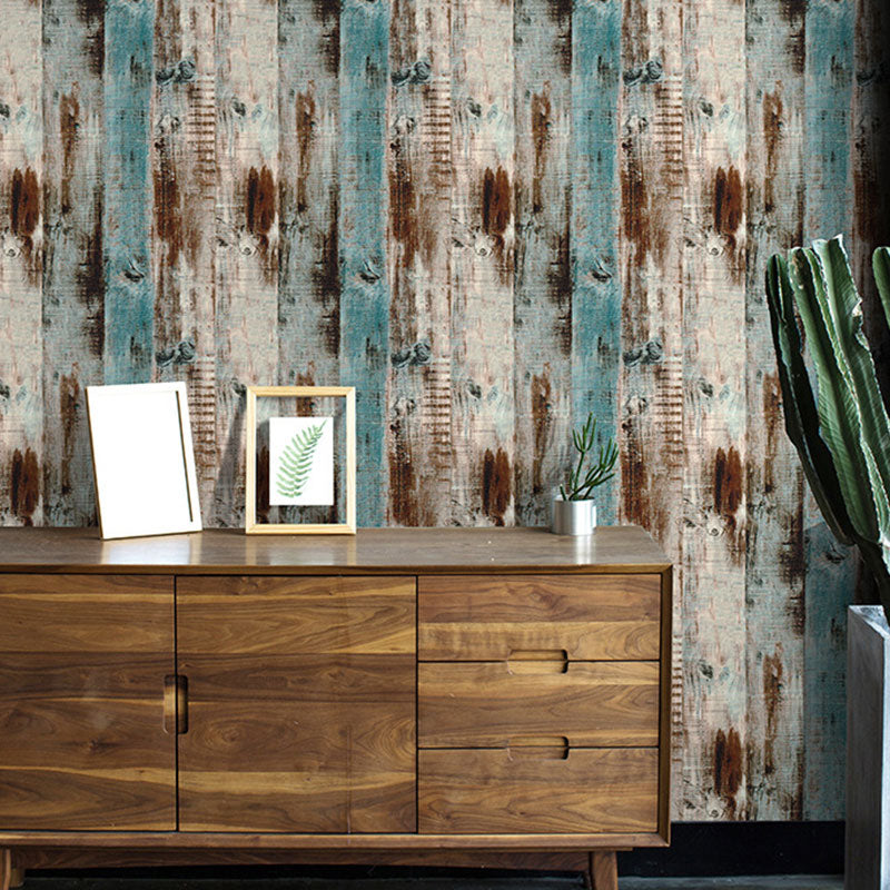 Vivolux | Distressed Faux Wood Wallpaper Roll für Kaffeehaus Dekoration, dunkle Farbe, 58,1 Quadratfuß.