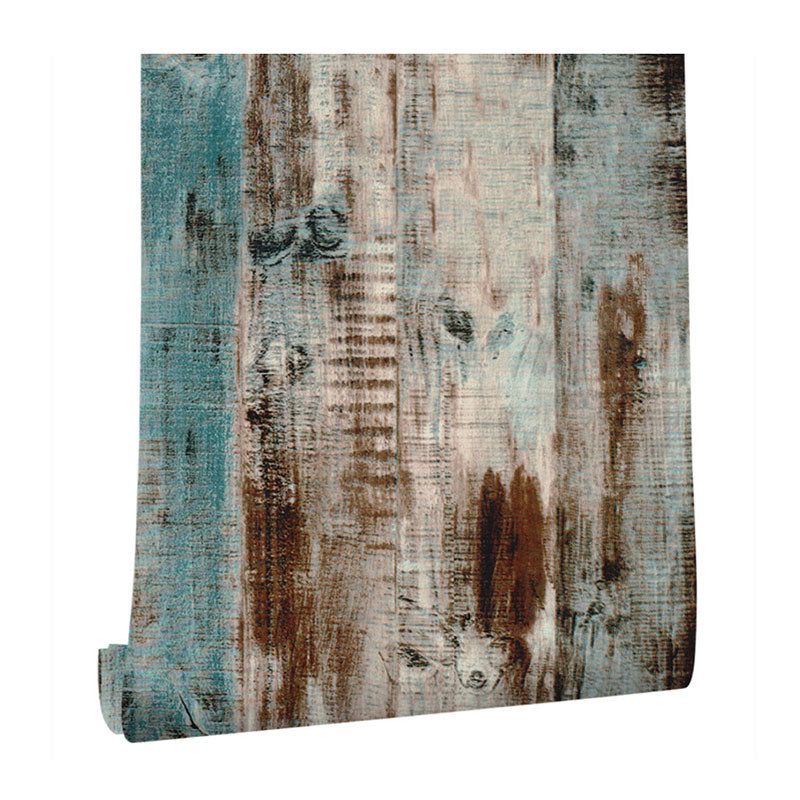 Vivolux | Distressed Faux Wood Wallpaper Roll für Kaffeehaus Dekoration, dunkle Farbe, 58,1 Quadratfuß.