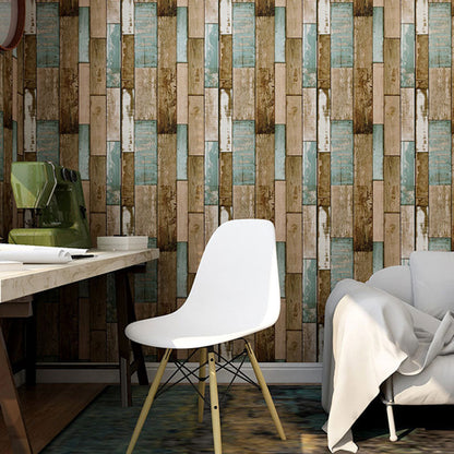 Vivolux | Distressed Faux Wood Wallpaper Roll für Kaffeehaus Dekoration, dunkle Farbe, 58,1 Quadratfuß.