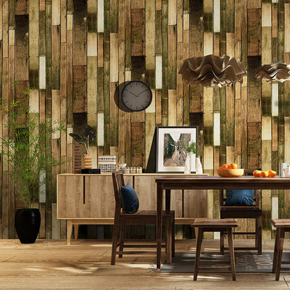 Vivolux | Distressed Faux Wood Wallpaper Roll für Kaffeehaus Dekoration, dunkle Farbe, 58,1 Quadratfuß.