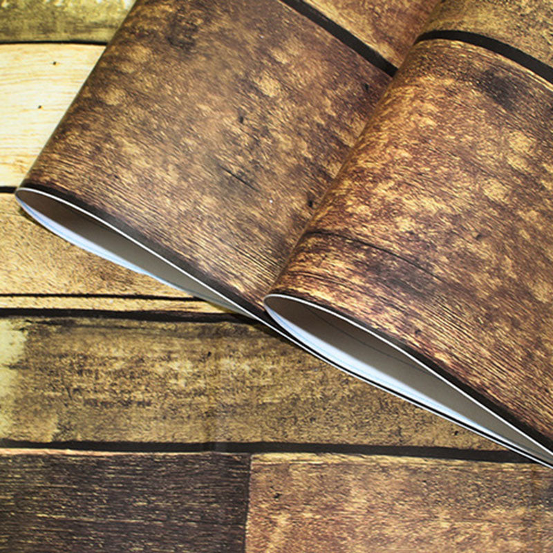 Vivolux | Distressed Faux Wood Wallpaper Roll für Kaffeehaus Dekoration, dunkle Farbe, 58,1 Quadratfuß.