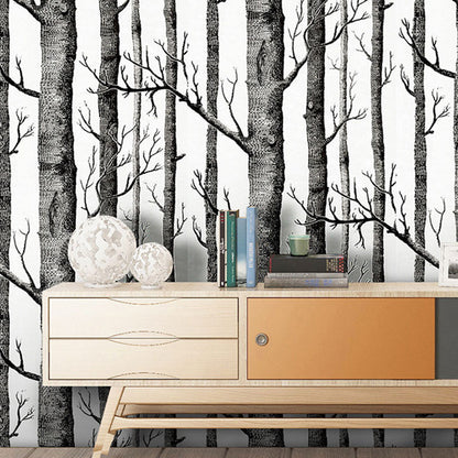 Vivolux | Neutrale kleur houten oppervlakte behang vlekbestendige wandbedekking voor openhaarddecoratie, zelfklevend