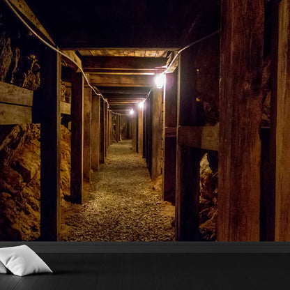 Vivolux | Tunnel Muurbehang Licht Kleur Noviteit Stijl Wandbedekking voor Meisjes Slaapkamer