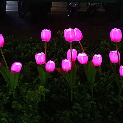 Vivolux | Solar Tulpe Rasenlicht Außen Garten LED Tulpe Blumenlicht Bodenstecker Landschaftslicht