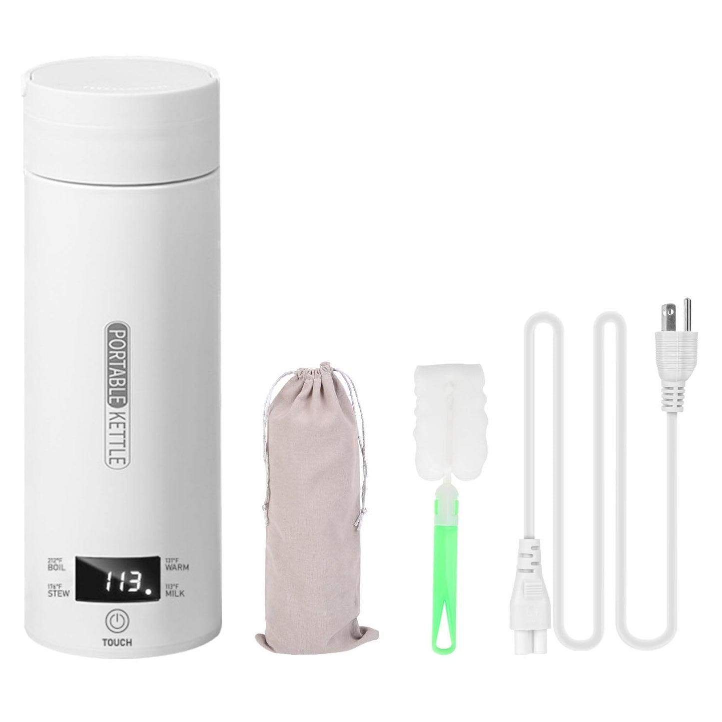 Vivolux | 17Oz Edelstahl Reise Elektro Wasserkocher mit 4 Temperaturvoreinstellungen