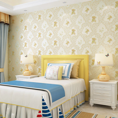 Vivolux | 16,5 ft. x 20,5 in Minimalistisch Cartoon Berenbehang voor Kinderen, Niet-geplakt