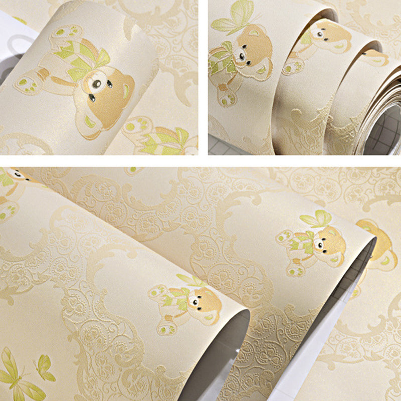 Vivolux | 16,5 ft. x 20,5 in Minimalistisch Cartoon Berenbehang voor Kinderen, Niet-geplakt