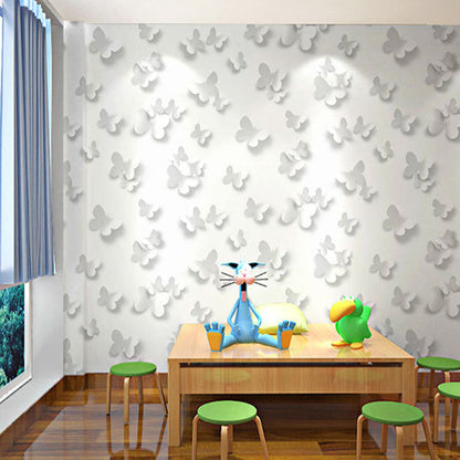 Vivolux | Scandinavisch Minimalistische Wanddecoratie 3D Vlinder Behang voor Kinderen, 20,5 in x 33 ft