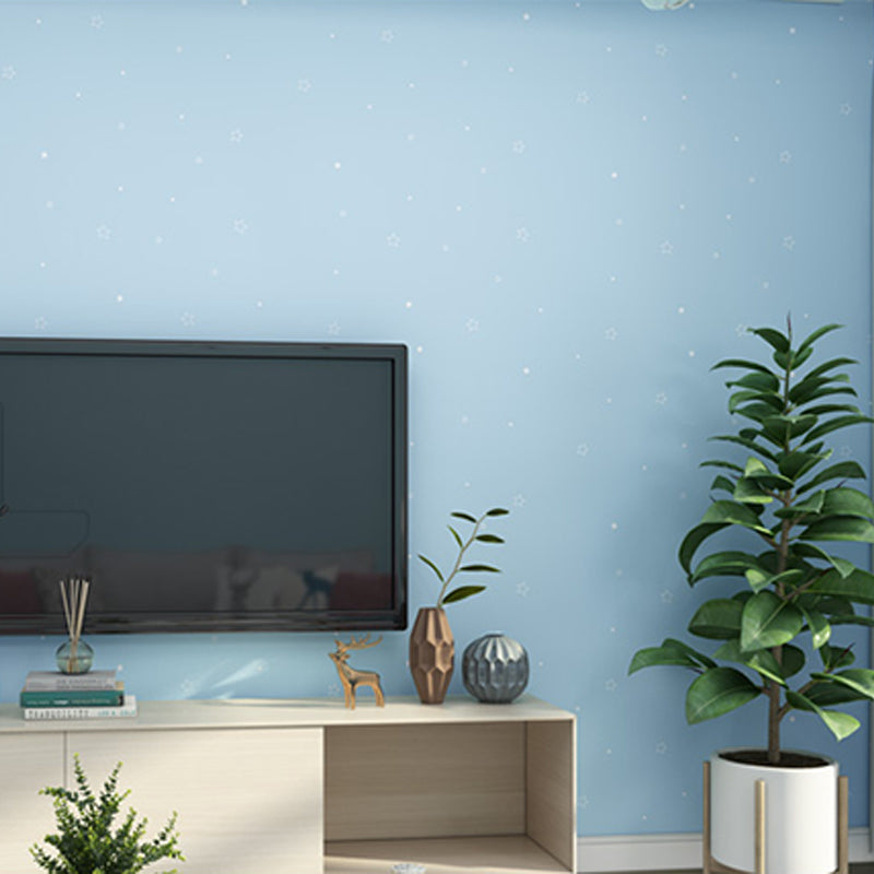 Vivolux | 23.5"W x 33'L Modern Minimalistisch Ster Design Zelfklevende Wanddecoratie in Blauw voor Kinderkamer