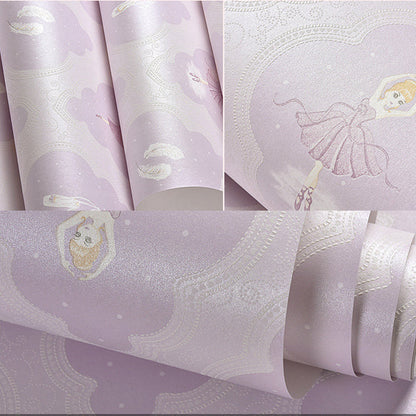 Vivolux | Nicht gewebte wasserdichte Tapete mit pastellfarbener Fee und Feder, 57,1 Quadratfuß.