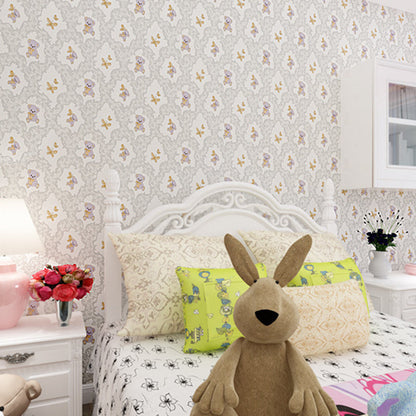 Vivolux | Natuurlijke Kleur Cartoon Beer Niet-geplakte Behang voor Meisjes Slaapkamer, 20,5 in x 33 ft