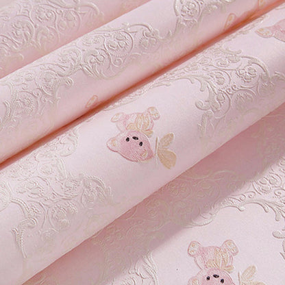 Vivolux | Natuurlijke Kleur Cartoon Beer Niet-geplakte Behang voor Meisjes Slaapkamer, 20,5 in x 33 ft