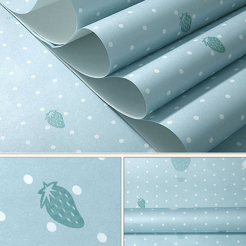 Vivolux | 20,5" B x 33' L Romantisch Minimalistisch Cartoon Luftballon Ungestrichene Tapete für Mädchen