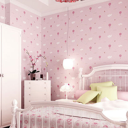 Vivolux | 20,5" B x 33' L Romantisch Minimalistisch Cartoon Luftballon Ungestrichene Tapete für Mädchen