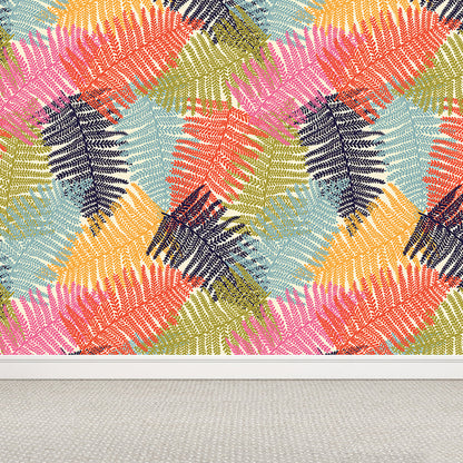 Vivolux | Botanischer Blattdruck Tapete Wandmalerei Zeitgenössische Vlies Wandkunst in dunkler Farbe