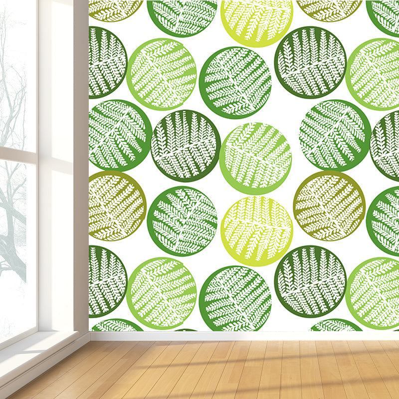 Vivolux | Botanischer Blattdruck Tapete Wandmalerei Zeitgenössische Vlies Wandkunst in dunkler Farbe