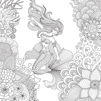 Vivolux | Kinderen Fantasy Geheim Tuin Muur Decal Zwart-wit Waterdichte Wandkunst voor Kamer