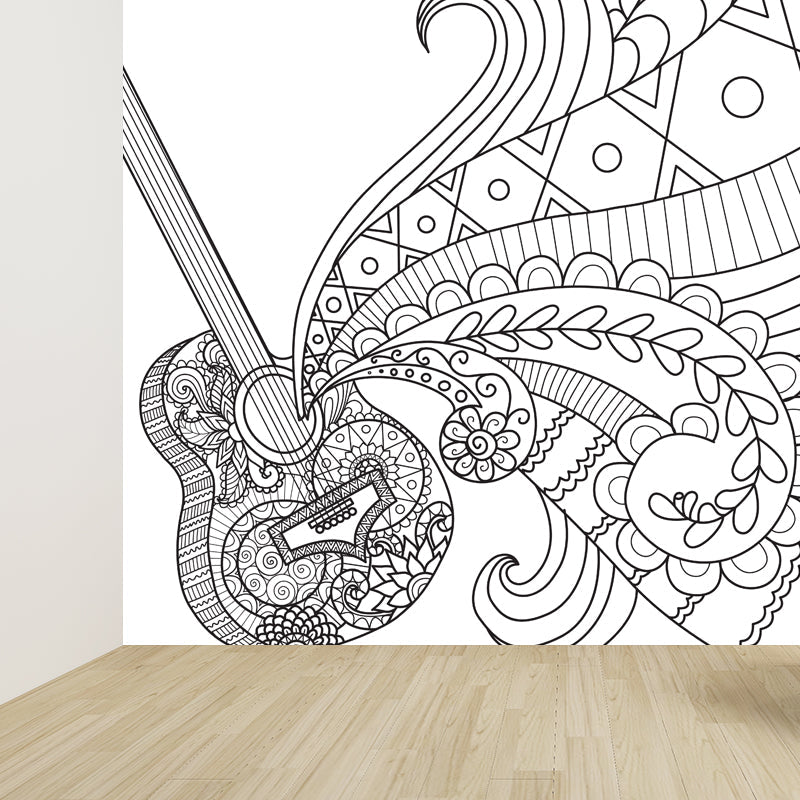Vivolux | Kinderen Fantasy Geheim Tuin Muur Decal Zwart-wit Waterdichte Wandkunst voor Kamer