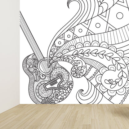 Vivolux | Kinderen Fantasy Geheim Tuin Muur Decal Zwart-wit Waterdichte Wandkunst voor Kamer