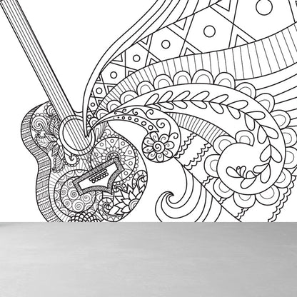 Vivolux | Kinderen Fantasy Geheim Tuin Muur Decal Zwart-wit Waterdichte Wandkunst voor Kamer