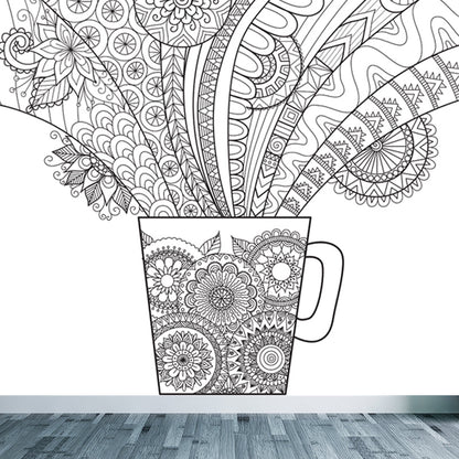 Vivolux | Kinderen Fantasy Geheim Tuin Muur Decal Zwart-wit Waterdichte Wandkunst voor Kamer