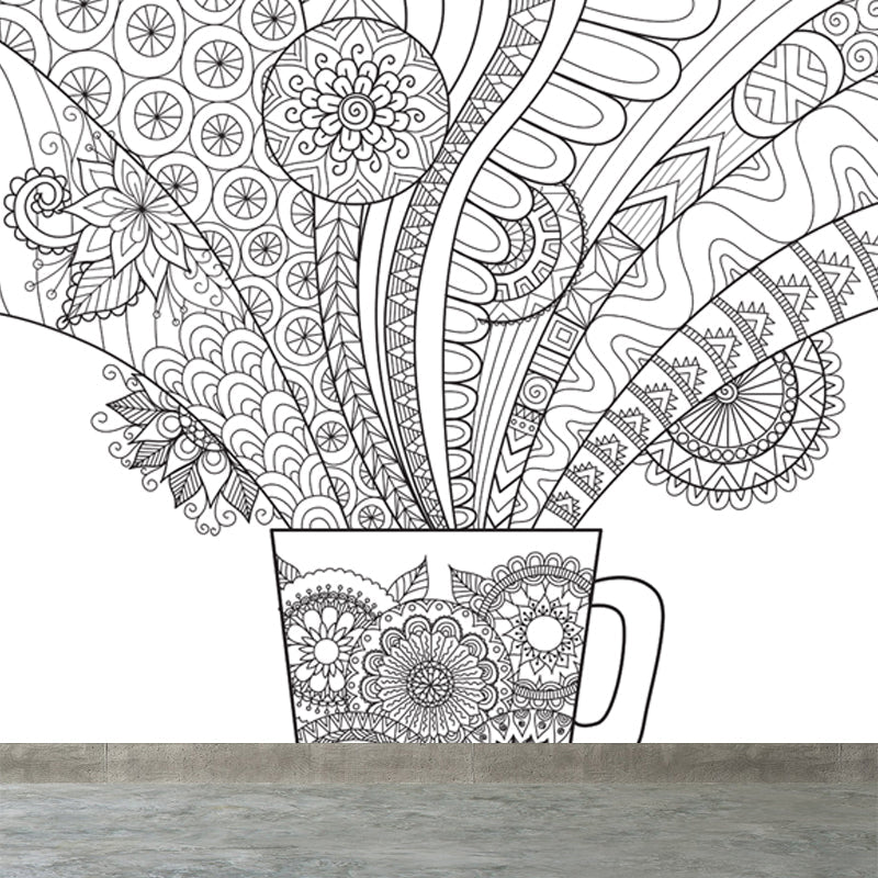 Vivolux | Kinderen Fantasy Geheim Tuin Muur Decal Zwart-wit Waterdichte Wandkunst voor Kamer