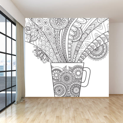 Vivolux | Kinderen Fantasy Geheim Tuin Muur Decal Zwart-wit Waterdichte Wandkunst voor Kamer