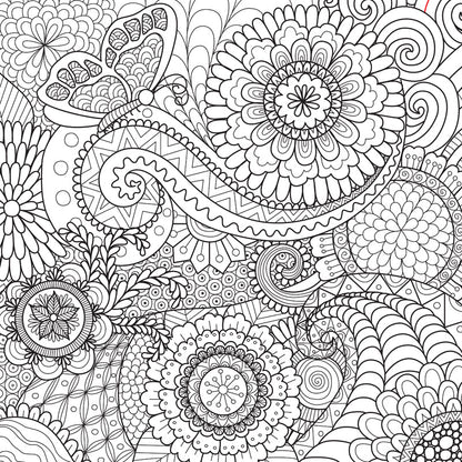 Vivolux | Art Deco Bloeiend Wandtapijt Zwart en Wit Vlekbestendige Wandbekleding voor Meisjeskamer