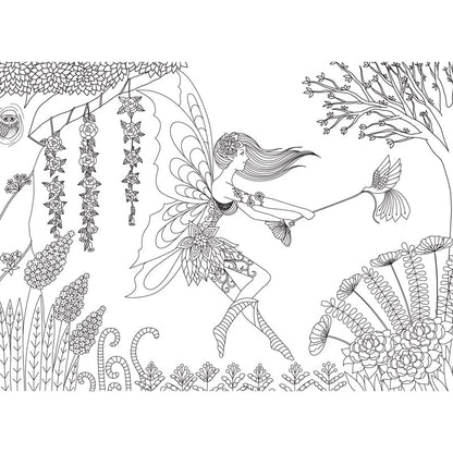 Vivolux | Handdruck Märchen Wandmalerei Schwarz und Weiß Cartoon Wanddekoration für das Kinderzimmer