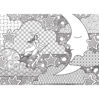 Vivolux | Handdruck Märchen Wandmalerei Schwarz und Weiß Cartoon Wanddekoration für das Kinderzimmer