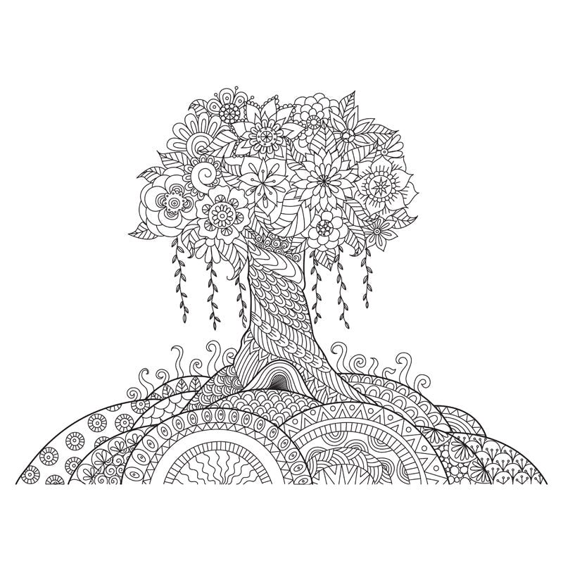 Vivolux | Zwarte en Witte Doodles Muurbehang Fantasy Kinderen Vochtbestendige Muurkunst