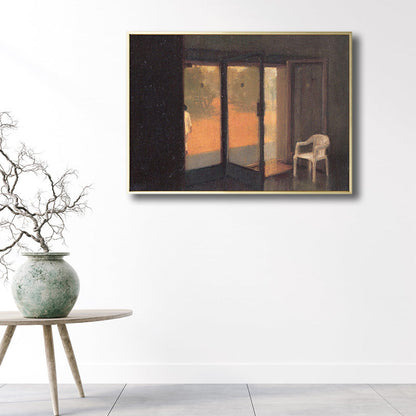 Vivolux | Zeichnung Druck Raum Innenraum Leinwand Pastell Traditionelle Wandkunst Dekor für Hausinterieur