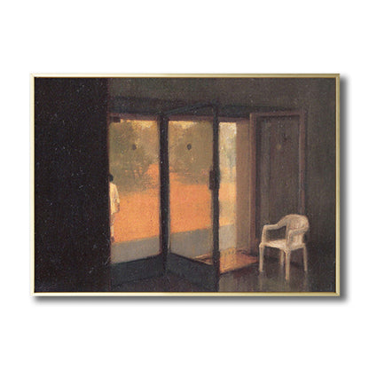 Vivolux | Zeichnung Druck Raum Innenraum Leinwand Pastell Traditionelle Wandkunst Dekor für Hausinterieur