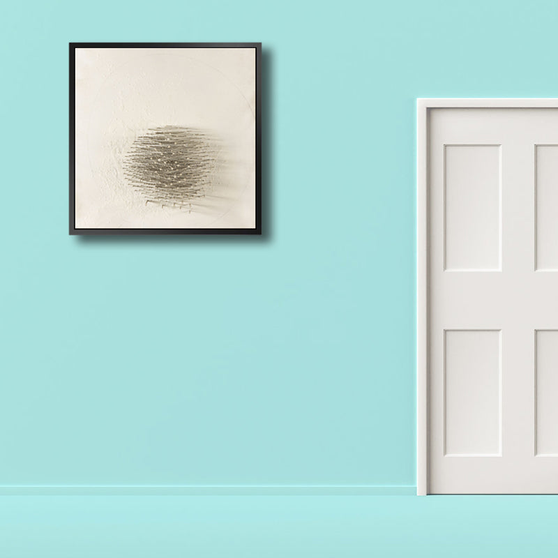 Vivolux | Abstraktes Muster Leinwand Nordischer Stil Texturiertes Wanddekoration in Sanfter Farbe für die Küche
