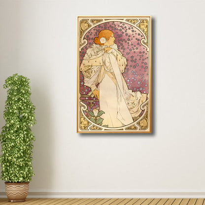 Vivolux | Art Nouveau Religion Leinwand Pastellfarbe Malerei Druck Frau Wand Dekor für Zuhause