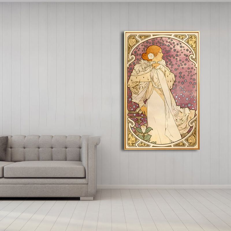 Vivolux | Art Nouveau Religion Leinwand Pastellfarbe Malerei Druck Frau Wand Dekor für Zuhause