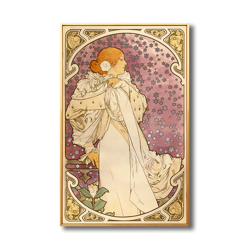 Vivolux | Art Nouveau Religion Leinwand Pastellfarbe Malerei Druck Frau Wand Dekor für Zuhause